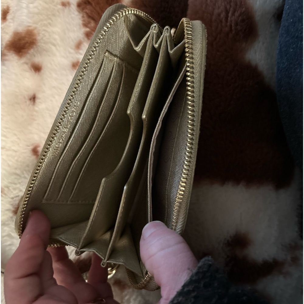 Gold MK wristlet